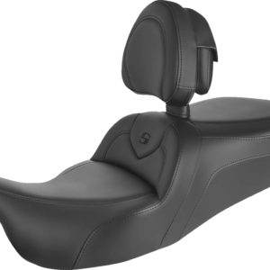 RoadSofa™ Seat - With Backrest - Black w/Black Stitching - Trikes