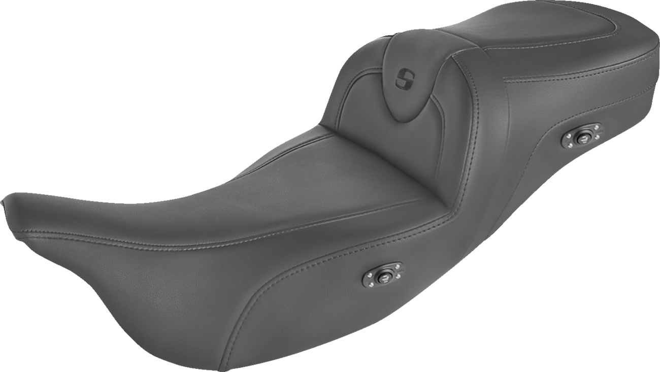 Heated RoadSofa™ Seat - Without Backrest - Black w/Black Stitching - Trikes