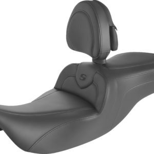 RoadSofa™ Seat - with Backrest - Black w/ Black Stitching