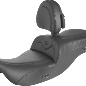 Heated RoadSofa™ Seat - With Backrest - Black W/Black Stitching