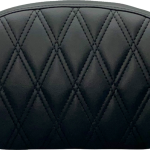 Sissy Bar Pad - Large - Vinyl - Double Diamond - Dull Black