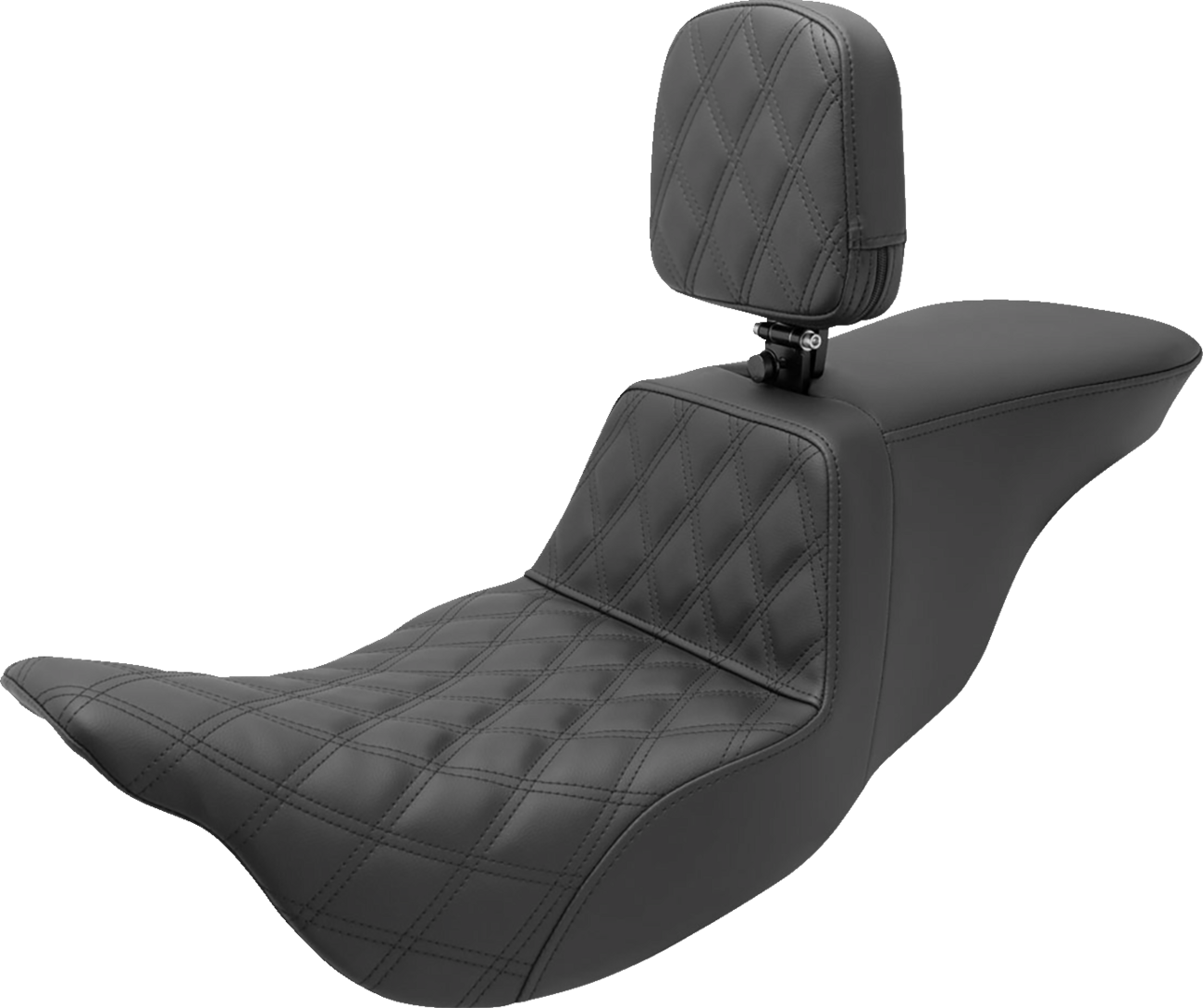 Tour Step-Up Seat - Rider Backrest - Rider Lattice Stitch - FL '08-'23