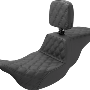 Tour Step-Up Seat - Rider Backrest - Full Lattice Stitch - FL '08-'23