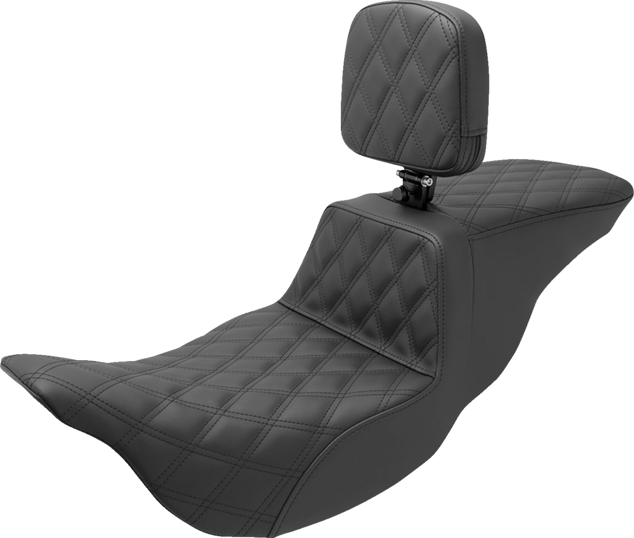 Tour Step-Up Seat - Rider Backrest - Full Lattice Stitch - FL '08-'23