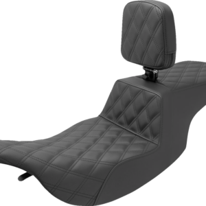 Tour Step-Up Seat - Rider Backrest - Full Lattice Stitch - FL '97-'07