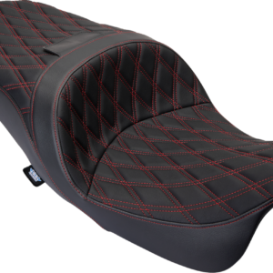 Freedom Seat - Vinyl - Double Diamond Red Stitch - FLH '09-'23