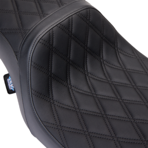 Predator 2-Up Seat - Vinyl - Double Diamond Black Stitch - w/o Backrest - FLH '08-'23