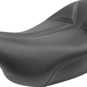 Dominator Solo Seat - Extended Reach - w/o Backrest - Black w/ Gray Stitching - FLHT/FLTR '97-'07