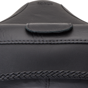 Wide Solo Seat - With Backrest - Vintage - Black - Smooth - FLST '00-'05
