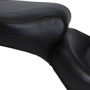 Vintage Style Seat - Wide - Smooth - Black - FXST/FLST