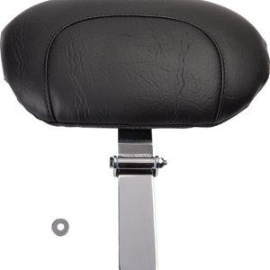 Wide Solo Seat - With Backrest - Black - Studded w/ Concho - FLST '00-'15