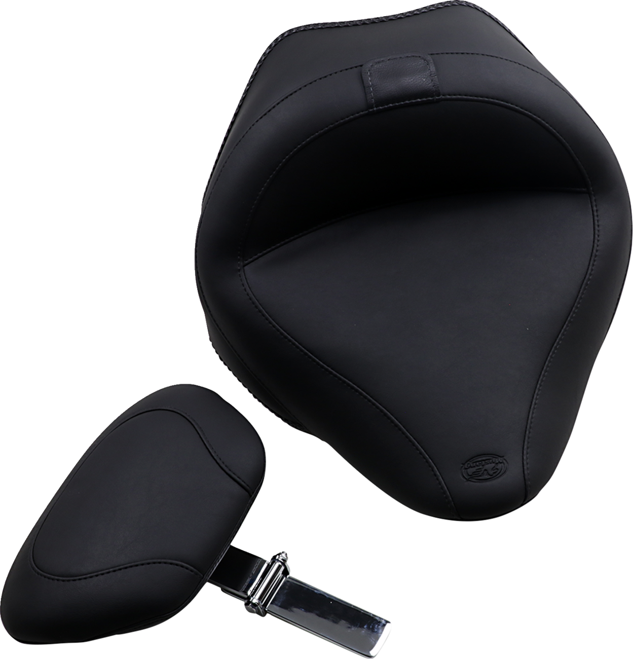 Wide Solo Seat - With Backrest - Vintage - Black - Smooth