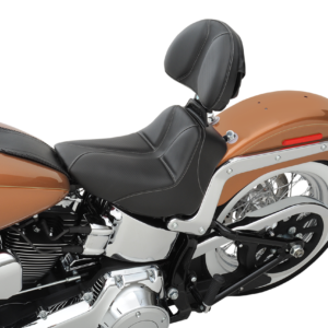 Dominator Solo Seat - w/o Backrest - Black w/ Gray Stitching - FLSTC/N '06-'17