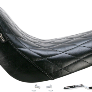 Bare Bones Solo Seat - Diamond Stitch - Black - Softail '06-'17