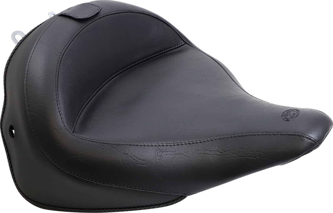 Wide Solo Seat - With Backrest - Vintage - Black - Smooth - Image 6