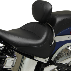 Wide Solo Seat - With Backrest - Vintage - Black - Smooth