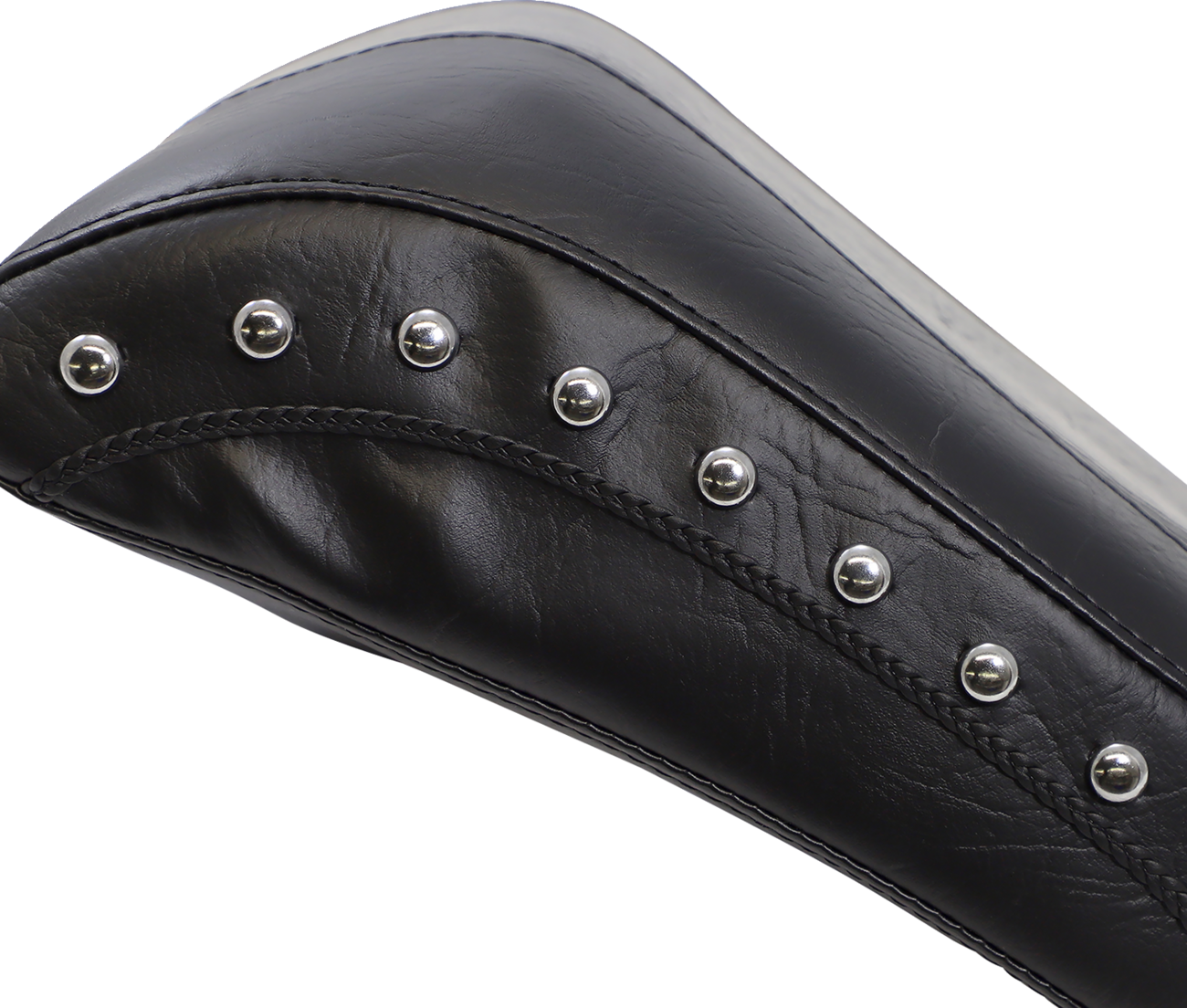 Wide Rear Seat - Studded - Black - FLST '05-'17 - Image 3