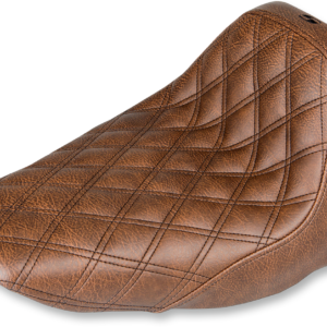 Renegade Solo Seat - Lattice Stitched - Brown - FLST '06-'17