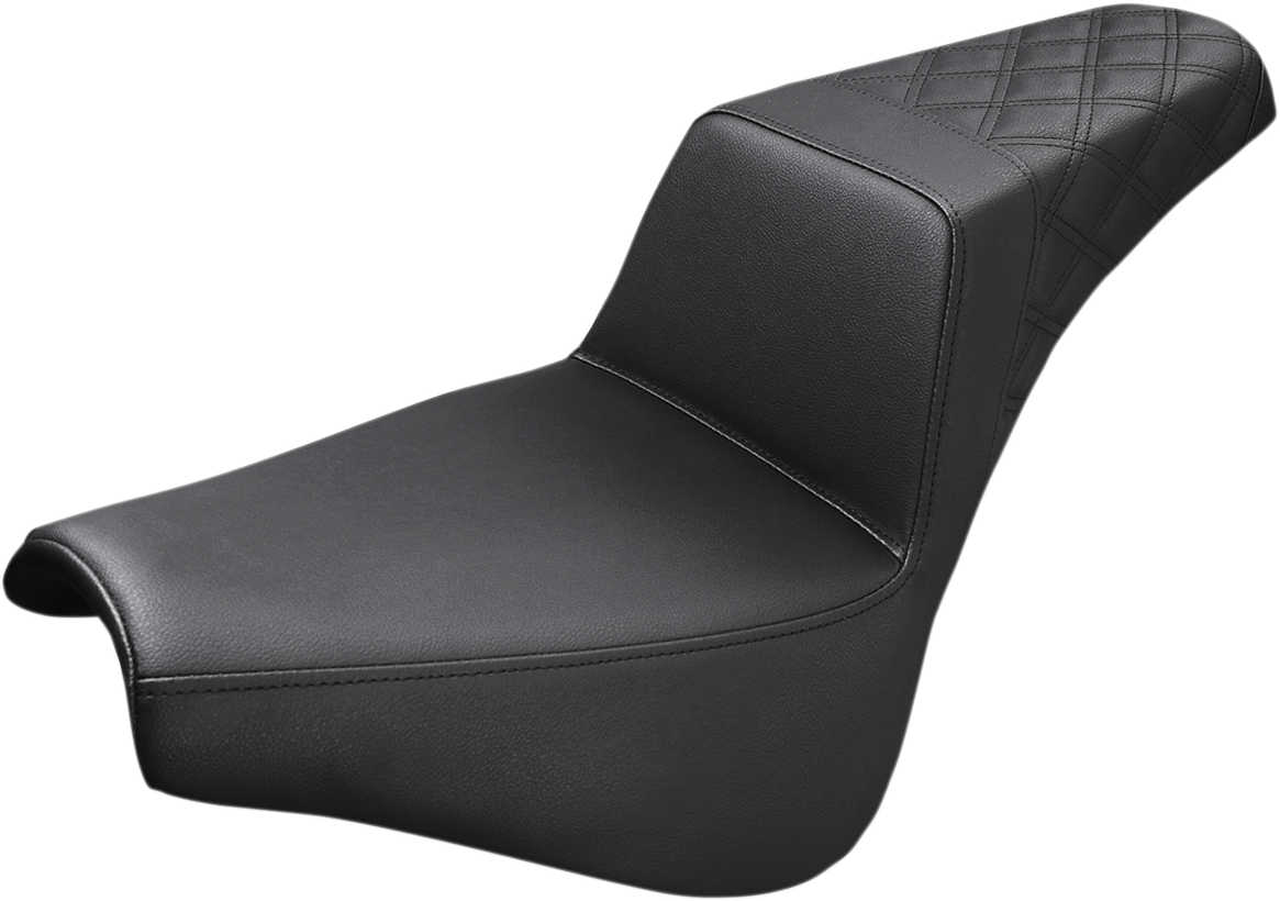 Step-Up Seat - Rear Lattice Stitch - Black