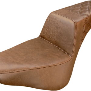 Step-Up Seat - Rear Lattice Stitch - Brown