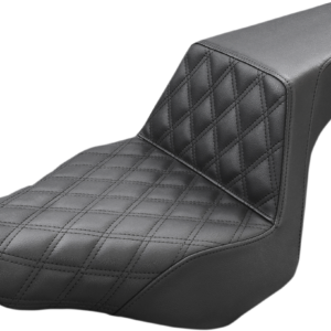 Step-Up Seat - Front Lattice Stitch - Black - FXSB
