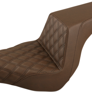 Step-Up Seat - Front Lattice Stitch - Brown