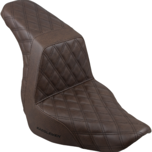 Step-Up Seat - Full Lattice Stitch - Brown