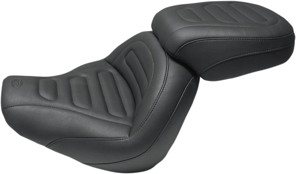 Passenger Touring Seat - Black - Trapezoid Stich - FXFB/FXFBS - Image 2