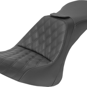 Explorer Seat - With Backrest - Lattice Stitched - Black - FLSTN