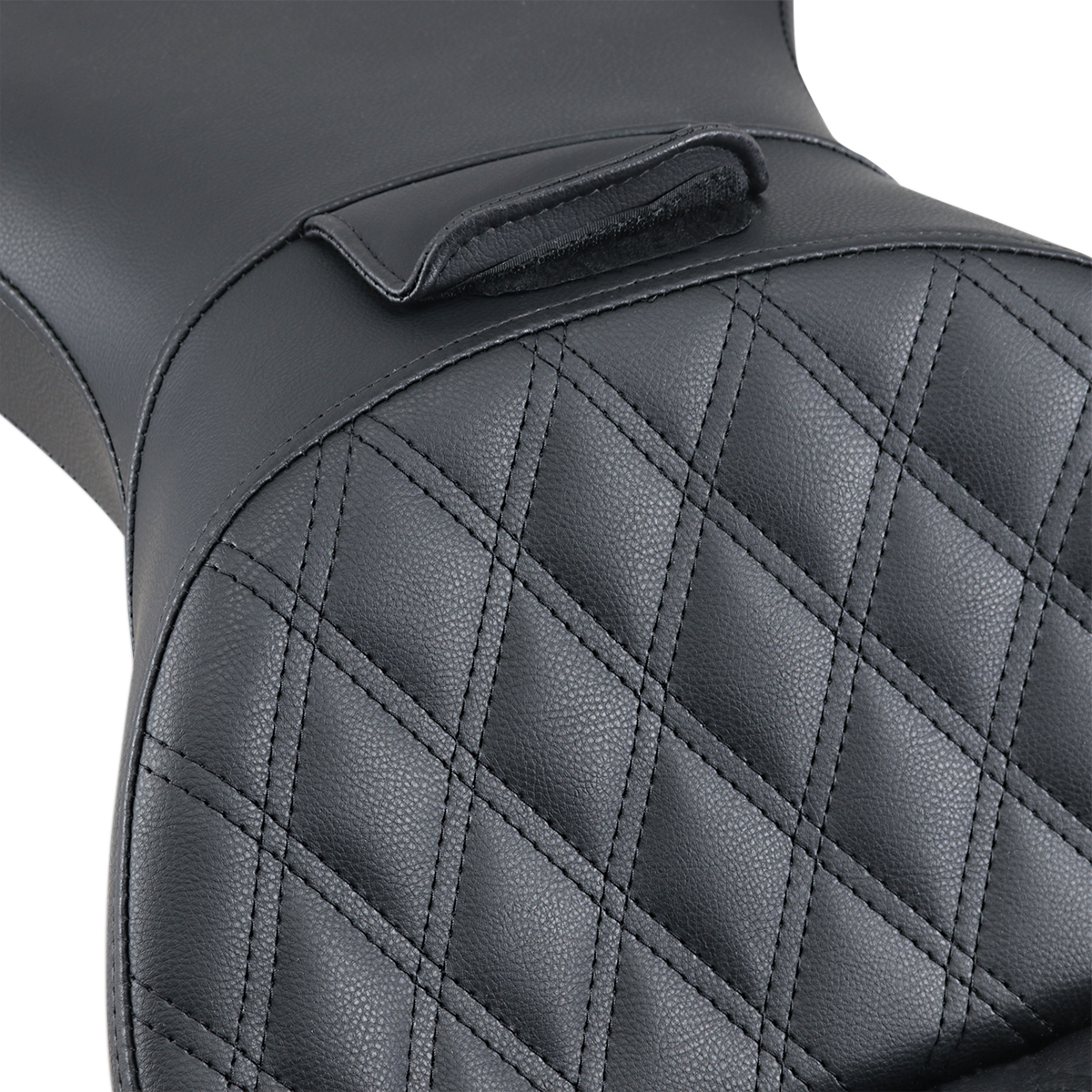 Explorer Seat - With Backrest - Lattice Stitched - Black - FLSTS - Image 2