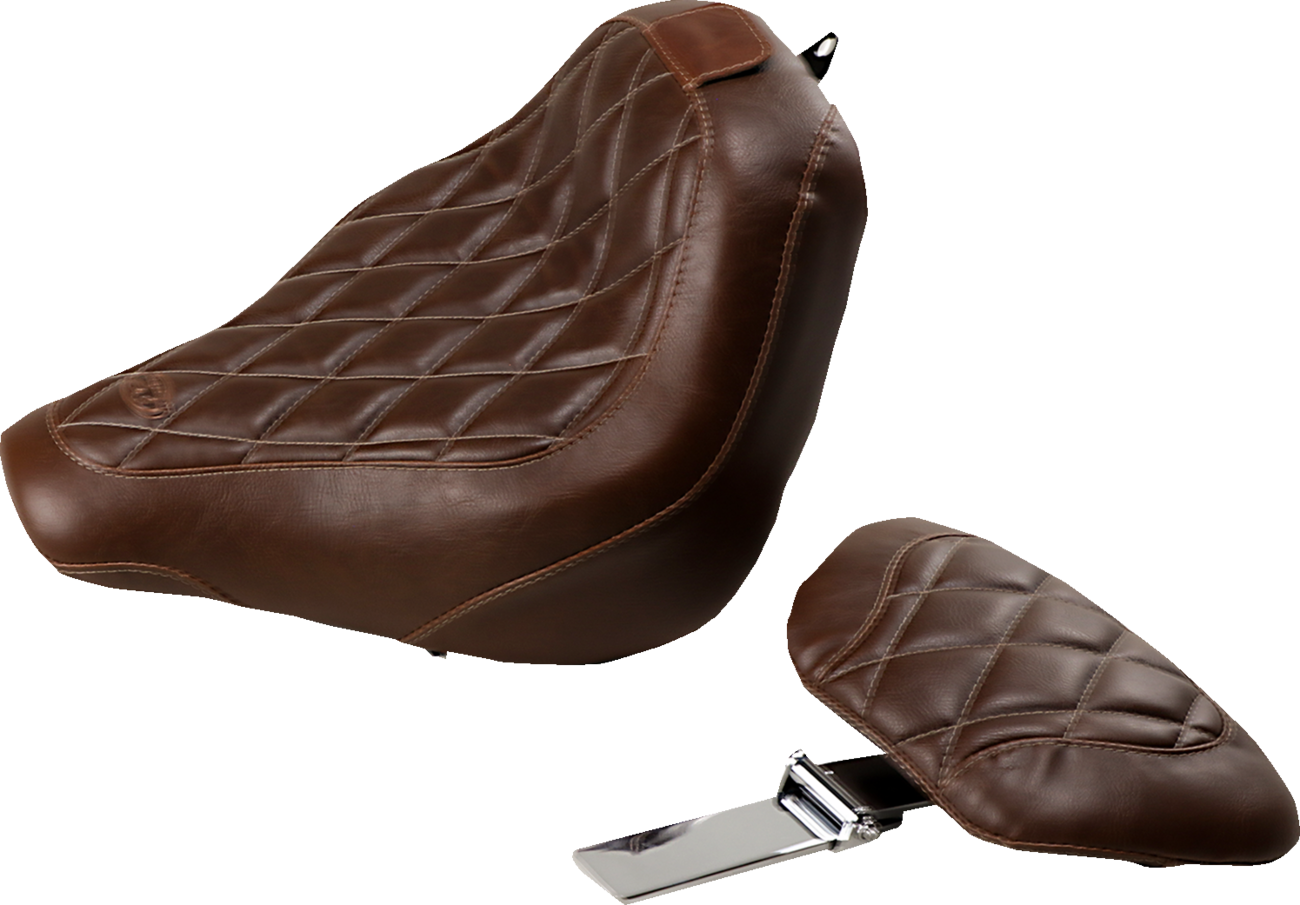 Seat - Wide Tripper™ Solo - with Backrest - Diamond - Brown
