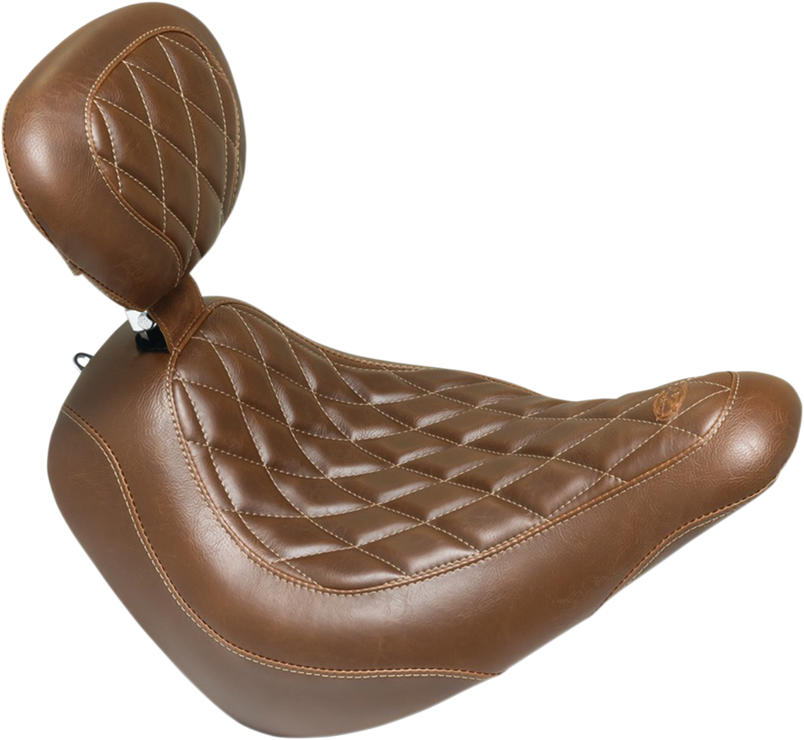 Seat - Wide Tripper™ Solo - with Backrest - Diamond - Brown
