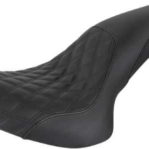 Profiler Seat - Front Lattice/Rear Smooth - Black - Softail