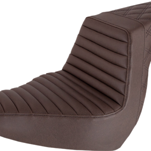 Step-Up Seat - Front Tuck-n-Roll/Rear Lattice Stitch - Brown