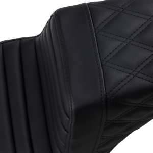 Step-Up Seat - Front Tuck-n-Roll/Rear Lattice Stitch - Black