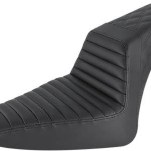 Step-Up Seat - Front Tuck-n-Roll/Rear Lattice Stitch - Black