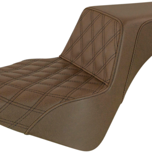 Step-Up Seat - Front Lattice Stitch - Brown
