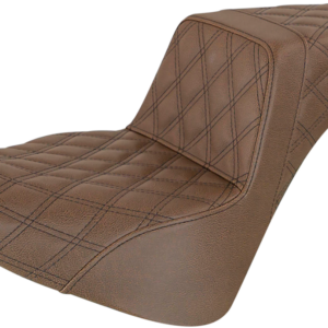 Step-Up Seat - Full Lattice Stitch - Brown