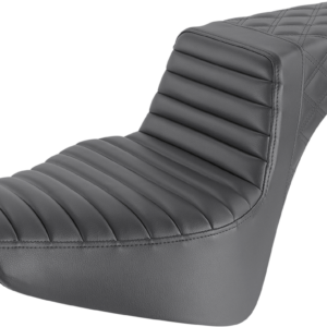 Step-Up Seat - Front Tuck-n-Roll/Rear Lattice Stitch - Black