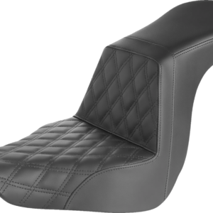Step-Up Seat - Front Lattice Stitch - Black