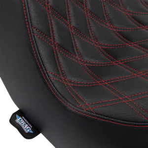 Predator III Seat - Double Diamond - Black w/ Red Stitching - FL/FX '18-'22