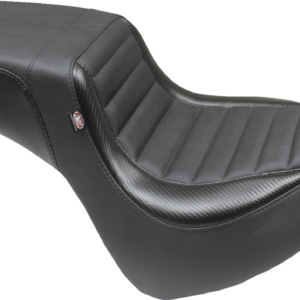 Squareback Seat - Black - Tuck-n-Roll - Fat Bob '18-'23
