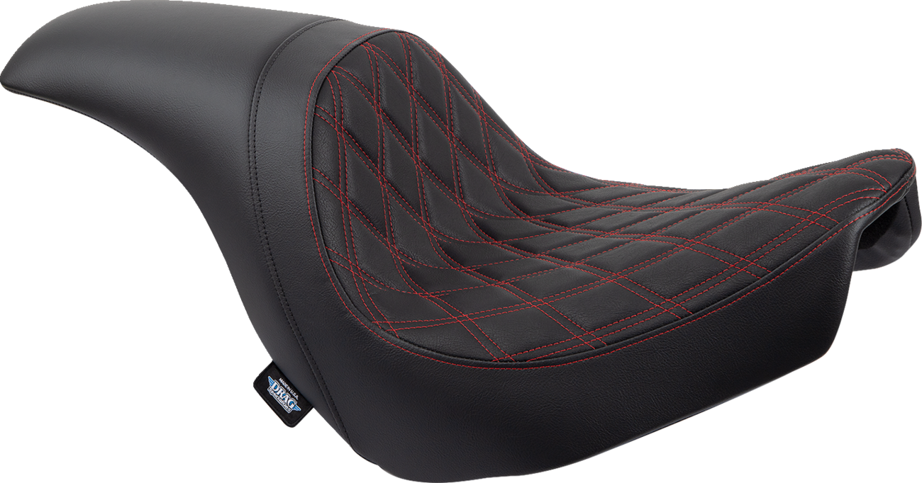 Predator Seat - Double Diamond w/ Red Sitching - Vinyl - FLSB/FXLR '18-'23 - Image 4