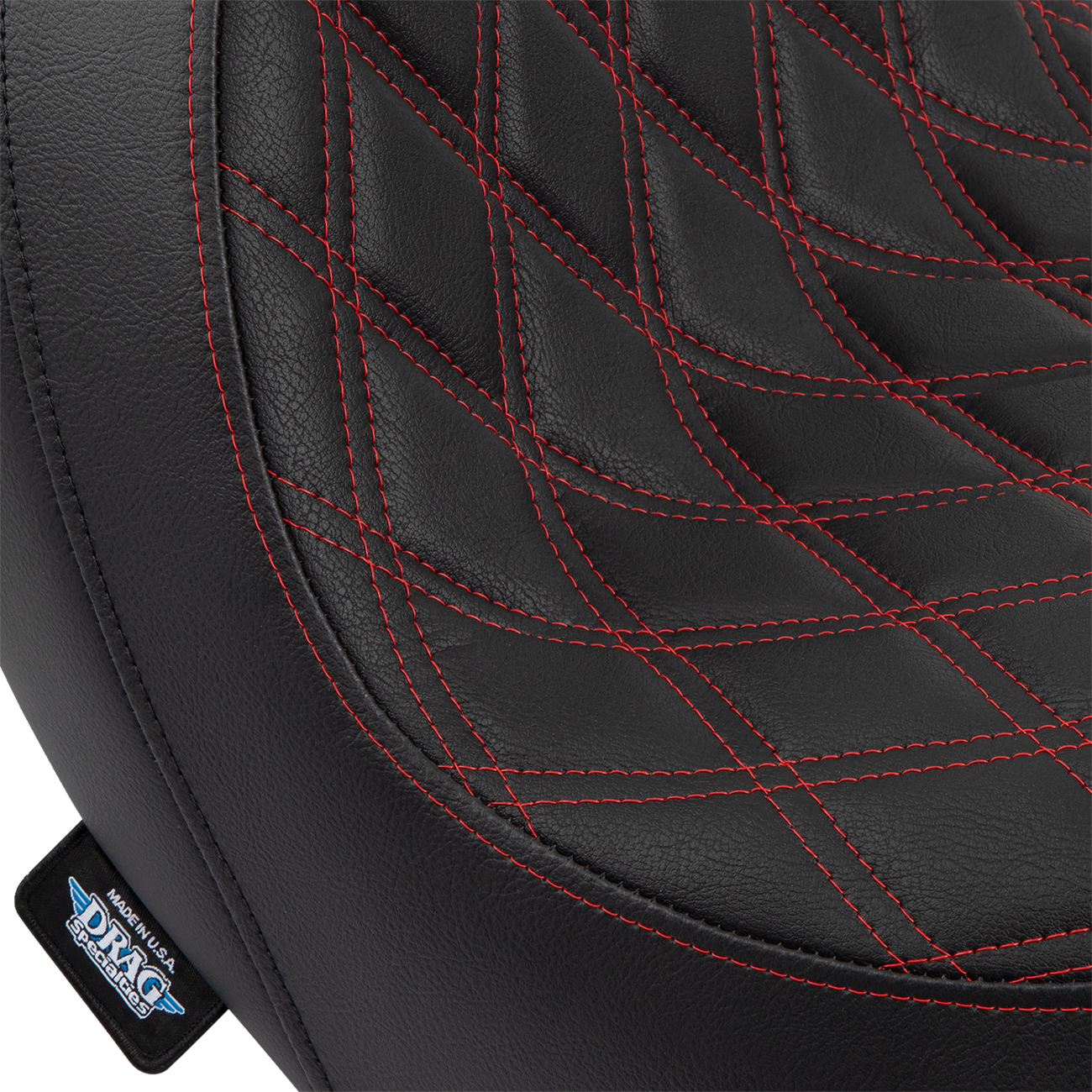 Predator Seat - Double Diamond w/ Red Sitching - Vinyl - FLSB/FXLR '18-'23 - Image 3