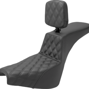 Tour Step-Up Seat - Rider Backrest - Front Lattice Stitch - FXBB/FXST '18-'23