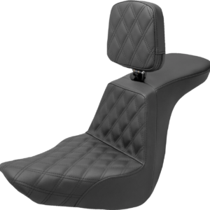 Tour Step-Up Seat - Rider Backrest - Front Lattice Stitch - FLSB/FXLR '18-'23