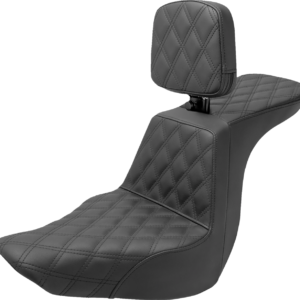 Tour Step-Up Seat - Rider Backrest - Full Latice Stitch - FLSB/FXLR '18-'23