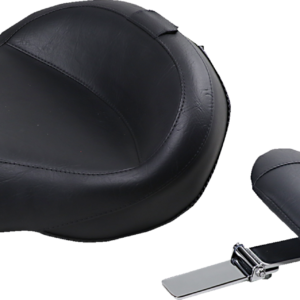 Wide Solo Seat - With Backrest - Vintage - Black - Smooth - FXD '06-'17