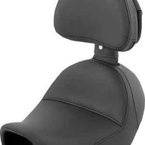 Heels Down Solo Seat - With Backrest - Plain - Black - Dyna