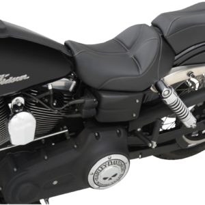 Dominator Solo Seat - w/o Backrest - Black w/ Gray Stitching - FL/FX '06-'17